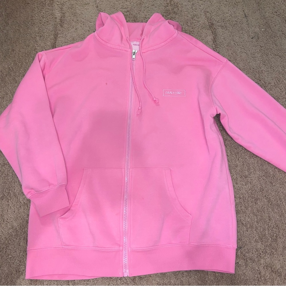Forever 21 pink zip-up
